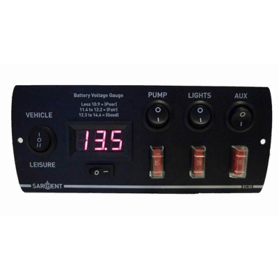 Chargers & Control Panels Electrical Control panel battery voltage gauge (5 switches panel)