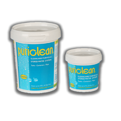 Clean Tabs Cleaning & Sanitation Puriclean, Water System Cleaner & Steriliser Powder.  12x100g tubs
