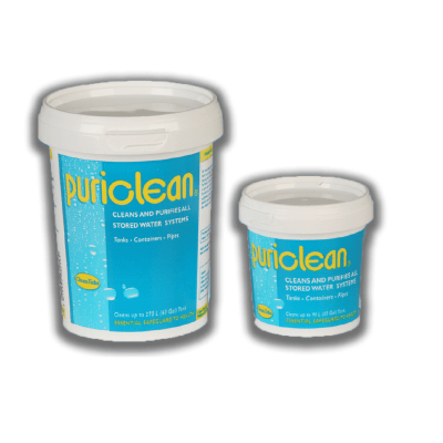Clean Tabs Cleaning & Sanitation Puriclean, Water System Cleaner & Steriliser Powder, 1x400g tubs