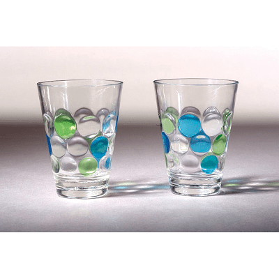 Drinkware Household Bubbles 2 piece glass set