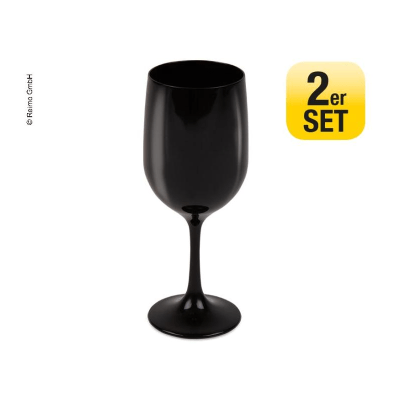Drinkware Household Wine Glasses, Black. 2 per pack
