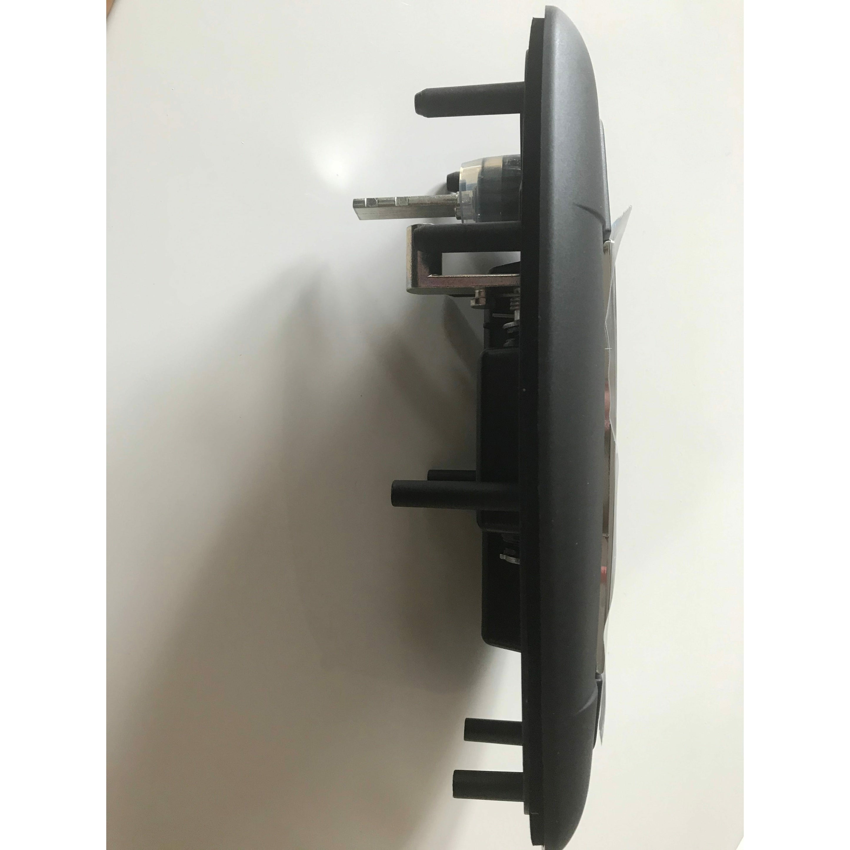 Hartal EVOLINE Handle, Outer Lock R/H, Black, Bright chrome Elddis Ca