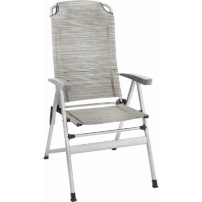 Folding Chairs Out Door Furniture Kerry Slim Aluminium Recliner, Platinum
