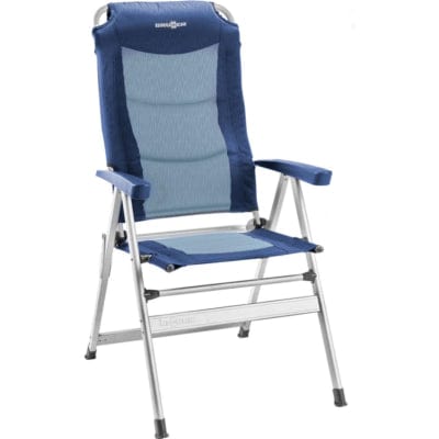Folding Chairs Out Door Furniture NEW, Kerry Slim Aluminium Recliner, Shadow, Two Tone Blue