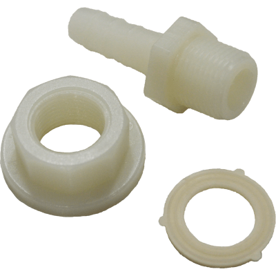 Hose Connectors Water Fawo 10mm straight connector white