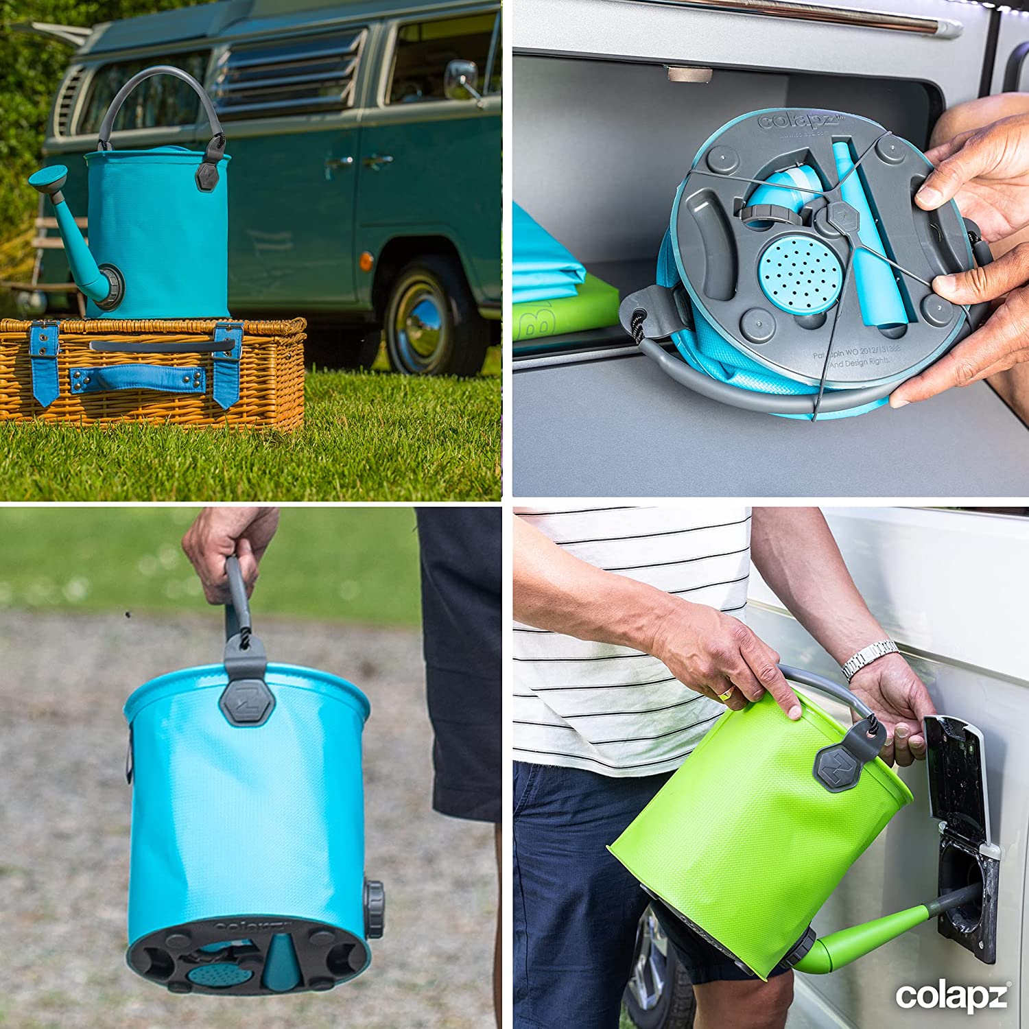 Hoses & Brushes Water Collapsible Watering Can - Collapsible Bucket - Folding Bucket - Campervan Accessories UK