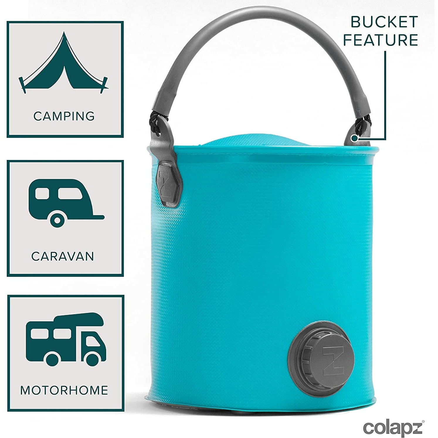 Hoses & Brushes Water Collapsible Watering Can - Collapsible Bucket - Folding Bucket - Campervan Accessories UK