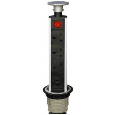 Inverters & Adaptors Electrical HISPEC Tower socket, 3 outlets and 2 USB
