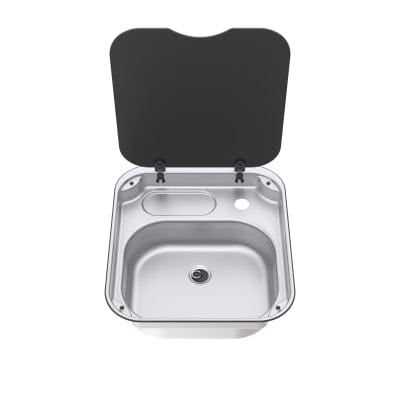 Kitchen Sinks Water Recatangular Bowl Series 3/4 Stainless, EU, Black Lid,