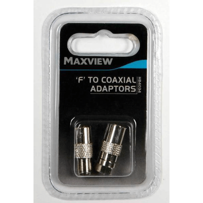 Leads & Connectors TV & Satellite F to Coaxial Adaptors