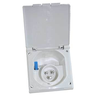 Main Inlets & Outlets NEW Electrical FAWO Flush Mains Inlet White
