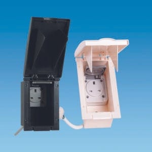 Mains Electrical Products Mains Electrical Products GREY TND External 13amp Socket Box & Satellite Poi
