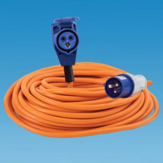 Mains Electrical Products Mains Electrical Products Mains Lead 25 metres with 90 Deg Connector Caravan / Motorhome