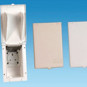 Mains Electrical Products Mains Electrical Products WHITE External 13amp Socket Box