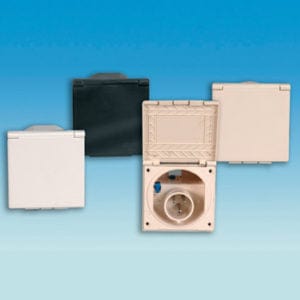 Mains Electrical Products Mains Electrical Products WHITE Flush Fitting Mains Inlet