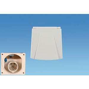 Mains Electrical Products Mains Electrical Products WHITE Flush Fitting Mains Inlet – New Flap