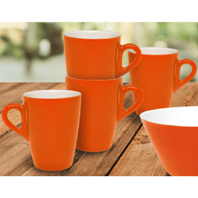 Omada Tableware Household 4pc Mug Set (orange)