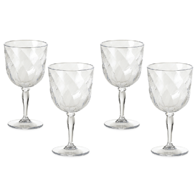 Omada Tableware Household SAN Wine Goblet Set of 4 (clear)