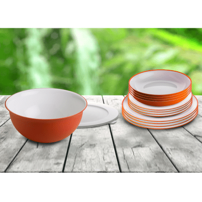 Omada Tableware Household Sanaliving 14pc Set (orange)