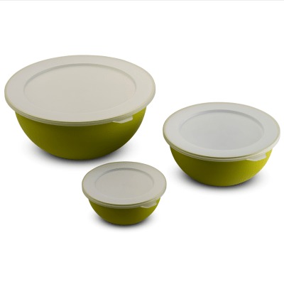 Omada Tableware Household Sanaliving 3pc Bowl Set (dark green)