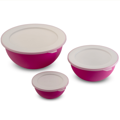 Omada Tableware Household Sanaliving 3pc Bowl Set (fuscia)