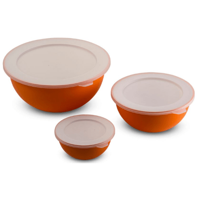 Omada Tableware Household Sanaliving 3pc Bowl Set (orange)