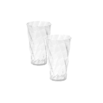 Omada Tableware Household Tritan Soft Drink Glasses Set of 2 (clear)