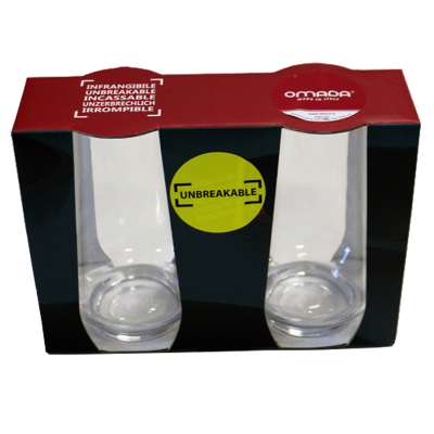 Omada Tableware Household Tritan Soft Drink Glasses Set of 4 (clear)