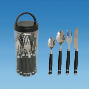 PLS Dining Cutlery Set 24 Pieces in Resealable Plastic Tubula
