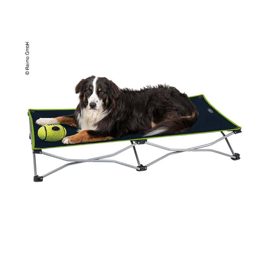 FOLDABLE DOG BED/COUCH 122X62CM, BLACK/LIME