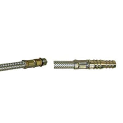 Showers & Taps Water 300mm flexi tap hose,ribbed, with barbed end