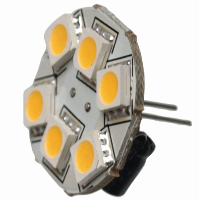 SMD-LED NEW Electrical LED G4 Light Bulb, 1.2w/87 Lumen, 6 warm-white SMD,