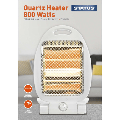 Status Household Quartz Heater 800w, 2 Heat Settings