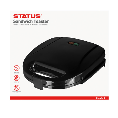 Status Household Rockford Black Sandwhich Toaster
