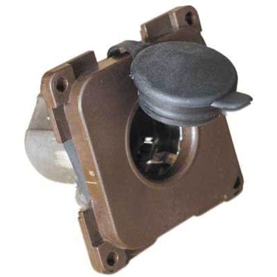 Switches & Sockets Electrical CBE Brown 12v (auto) + Waterproof Cover