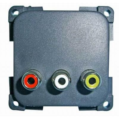 Switches & Sockets Electrical CBE Grey DVD Outlet