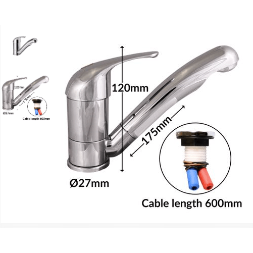 Taps Water Mixer faucet Ceramic Kama, chrome, ø27mm, push-fit