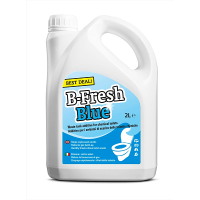 Toilet Chemical & Maintenance Cleaning & Sanitation B-Fresh Blue, Flush Water Additive,2 ltr bottle