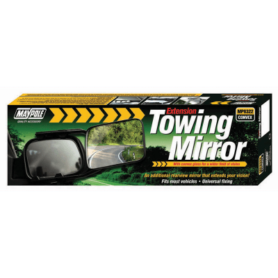 Towing Mirrors Manoeuvering & Levelling Maypole Convex Glass (Single) Towing Mirror,