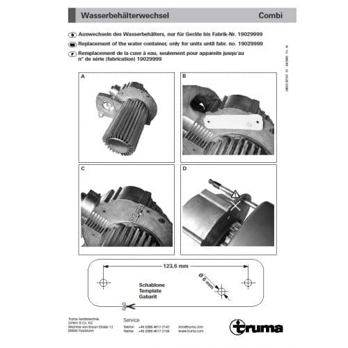 Truma Combi Heaters Gas Truma Water container kit Combi