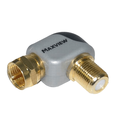 TV & Satellite Windows & Rooflights Maxveiw F to F  angled adapter (gold contact)