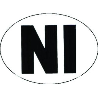 NI Sticker - large Oval – Just Caravan Parts